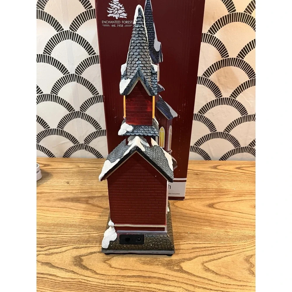 ENCHANTED FOREST Musical Church‎ Dual Power Lighted 2020 /With Original Box!!